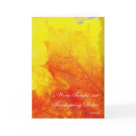 Golden Abstract Leaf Thanksgiving Card