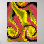 Golden Abstract Print