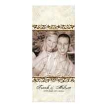 Golden Age of Elegance, Swirls Wedding Program Custom Invite