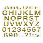 Golden Alphabet Personalized Invite