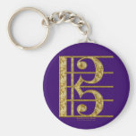 Golden Alto Clef Key Chain