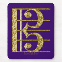 Golden Alto Clef Mousepad