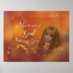 Golden Angel - May the Smile of God....Print