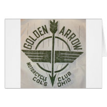 Golden Arrow Motorcycle Club Logo Greeting Cards