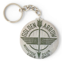 Golden Arrow Motorcycle Club Logo Keychain