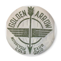 Golden Arrow Motorcycle Club Logo Fridge Magnet