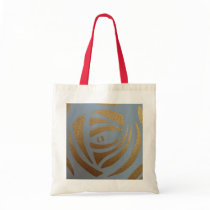 Golden Art Nouveau Rose Canvas Bags