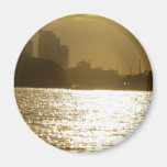 Golden Boat Light Refrigerator Magnet