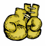 golden boxing gloves graphic photo sculptures