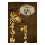 Golden Bronze Giraffes  Father's Day Card