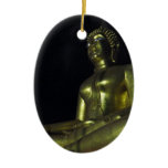 Golden Buddha at Night Christmas Ornaments