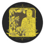 Golden Buddha Round Stickers