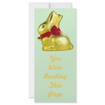 Golden Bunny Bookmark Template