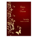 Golden Butterfly Save the Date for Weddings business cards