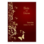 Golden Butterfly Save the Date for Weddings business cards