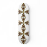 Golden Celtic Cross Skateboard