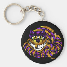 Golden Cheshire Cat Keychain