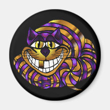 Golden Cheshire Cat Magnet