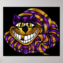 Golden Cheshire Cat Print