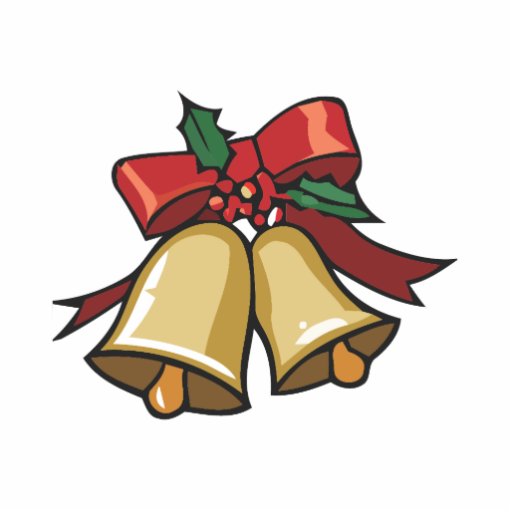 Golden Christmas Bells Photo Cut Out