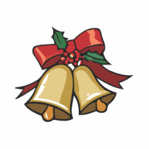 Golden Christmas Bells Photo Cut Out