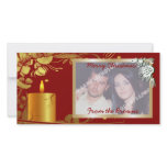 Golden Christmas Candle And Flowers Custom Product