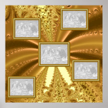 Golden Collage 1002 Print