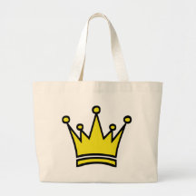 golden crown icon canvas bags