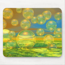 Golden Days - Yellow & Azure Tranquillity Mousemat