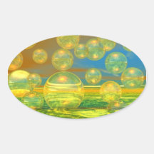Golden Days - Yellow & Azure Tranquillity Stickers