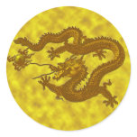 Golden Dragon Coin Sticker #2