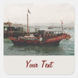 Golden Dragon Ferry Hong Kong Square Stickers