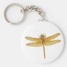 Golden Dragonfly Keychain