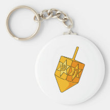 Golden Dreidel Key Chain