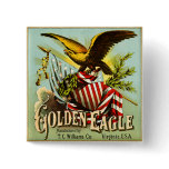 Golden Eagle Chewing Tobacco Label Vintage buttons