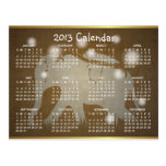 Golden Elephant 2013 Calendar Greeting Postcard
