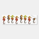 Golden Enameled Seahorse Bumper Sticker