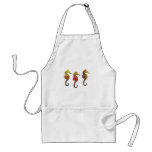 Golden Enameled Seahorses Aprons