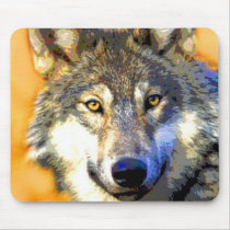 Golden Eyes (Wolf) Mousepad
