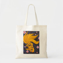 Golden Fishie Totes Canvas Bags
