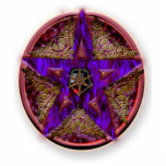 golden flame pentacle photo sculptures
