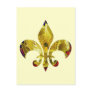 Golden Fleur-de-Lis  ;   ZazzleRocks Tattoo Series Postcard