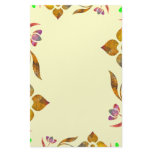 Golden Floral Borders stationery