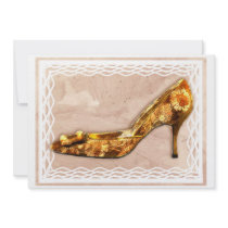 Golden Floral Royalty Shoe