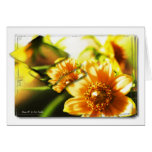 Golden Flower Greeting Cards
