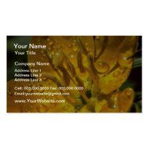 Golden Flower With Dewdrops flowers Business Cards