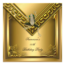 Golden Frog Elite Elegant Birthday Party Invitation