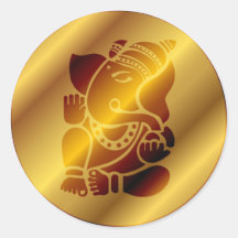 Golden Ganesha Design Stickers