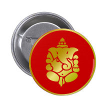 Golden Ganesha Pin