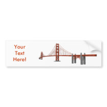 Golden Gate Bridge: 3D Model: Bumper Stickers